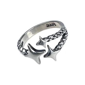 SHIYI N CIFANG 925 Sterling Silver Rings Unisex
