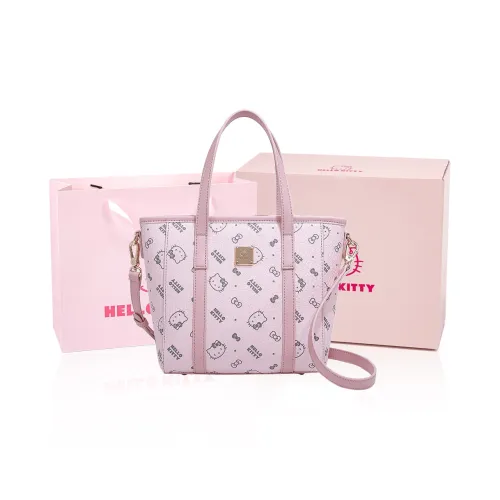 MESUCA Sanrio Hello Kitty Series PU Tote Bag, Shopping Bag, Shoulder Bag, Handbag Women's Brown/Pink/Black/Milk Tea