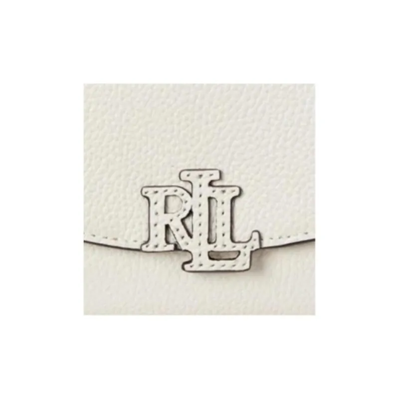 LAUREN RALPH LAUREN Leather Wallet Trumpets Women's White-3