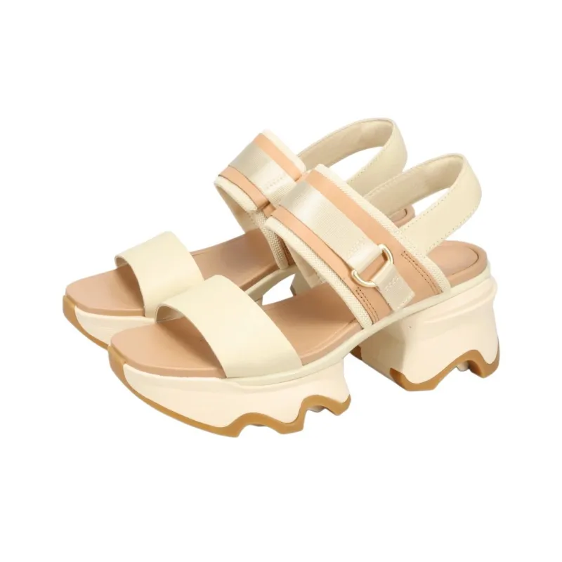 SOREL Kinetic Impact One Strap Sandals 8cm Women's White-2