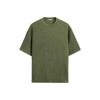 ZARA T Shirts Men Moss Green