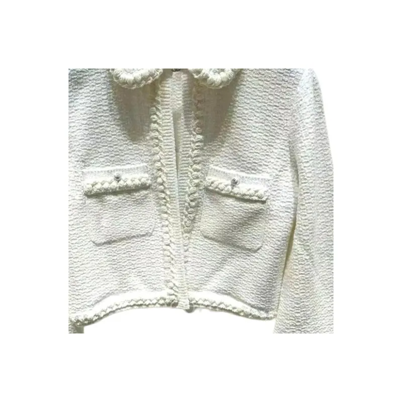 CHANEL 25P Jackets Coats Women's White-3