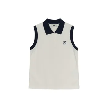 MLB New York Yankees SS25 Polo Shirt Women's Ivory