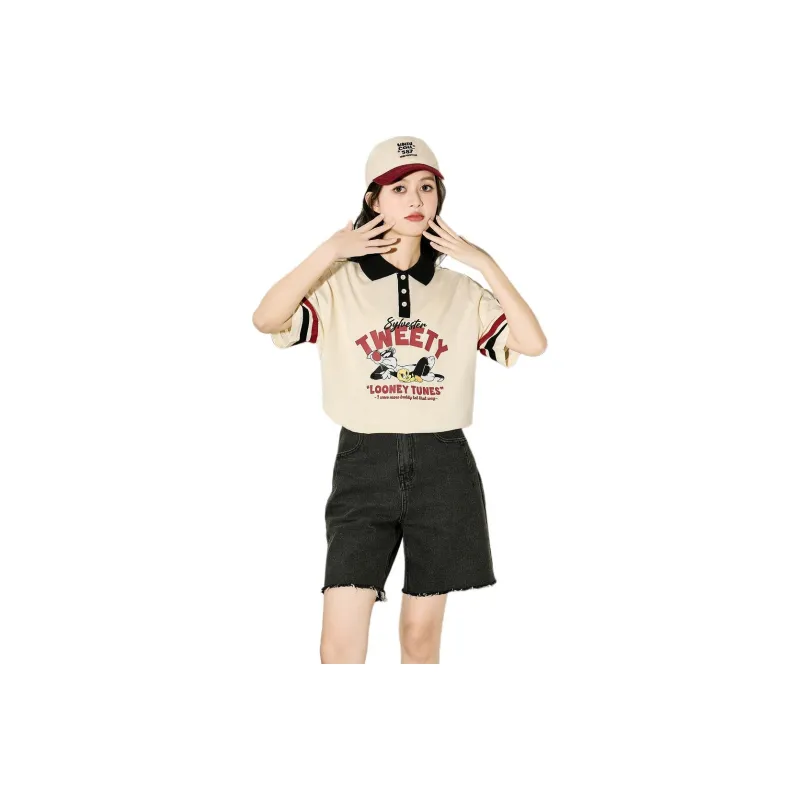 Tonlion x GONGFUXIONGMAOLIANMINGKUAN Polo Shirt Women's-4