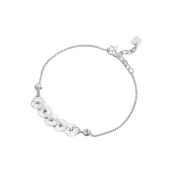 Stone Edge Poly 999 Fine Silver Pure Silver Bracelets Women's