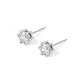 6mm Bird's Nest Cut Diamond Stud Earrings[999 Fine Silver]