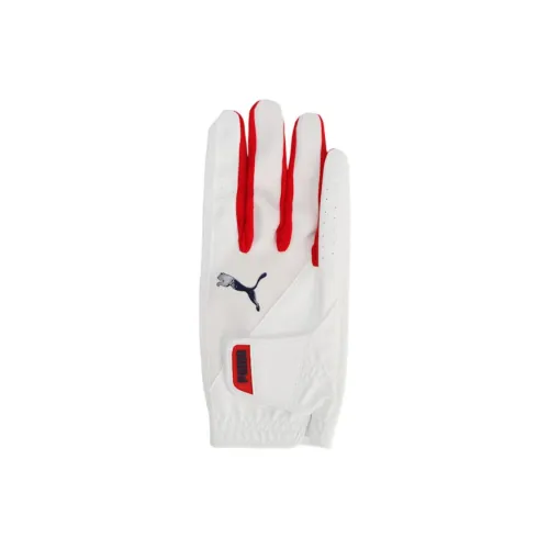 PUMA Synthetic Leather Sports Gloves Men's White