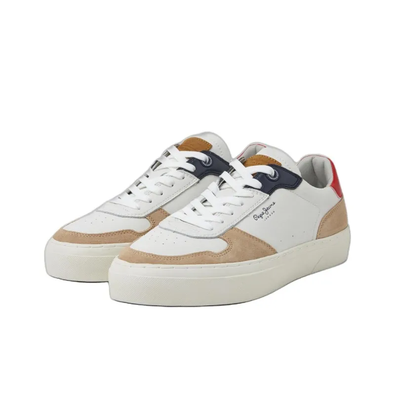 Pepe Jeans Yogi Street 3.0 Abrasion Resistant Low Top Skateboard Shoes Men's White-2