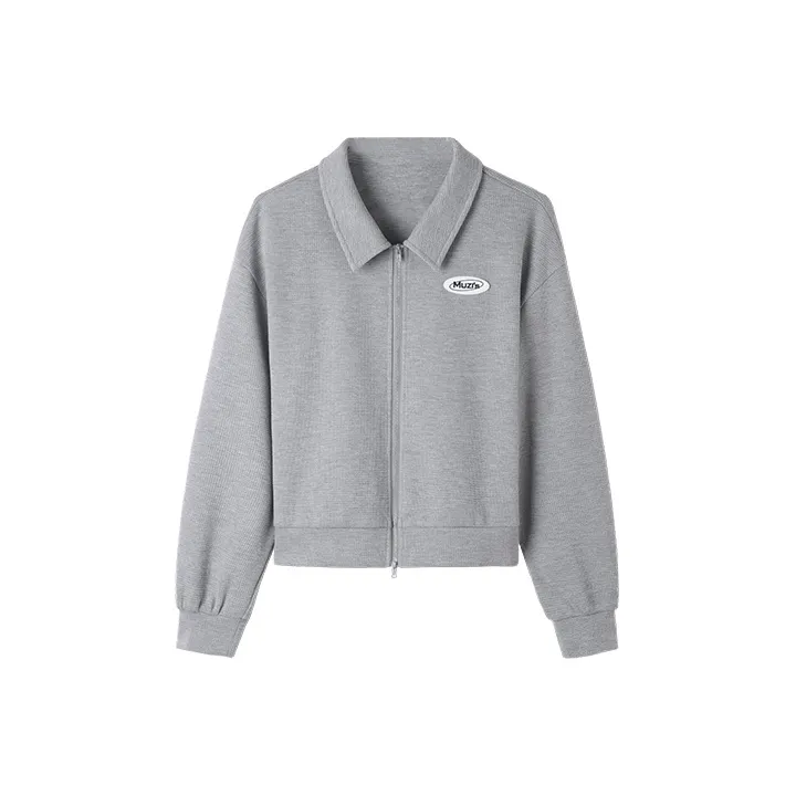 HIPPIEMISS Sweatshirt Spring And Fall Women's Gray-0