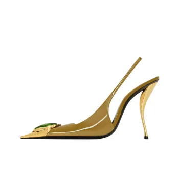 SAINT LAURENT LOULOU Slim Heel High Heels 11cm Women's Green