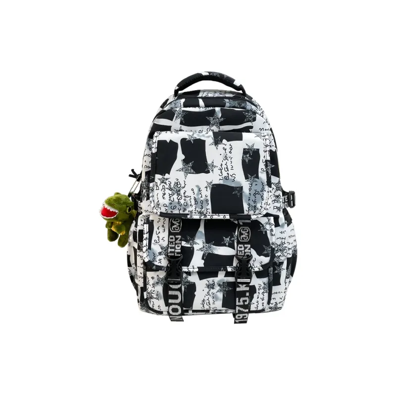 Three Ducklings Nylon Backpack Regular Men's White/Black/Gray/Red/Green-7