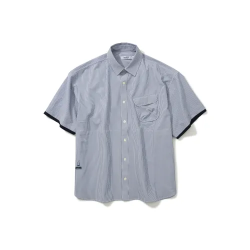 Nautica White Sail Shirt Men's Gray Blue 4NN