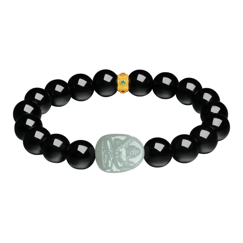 Century Edge Jewelry Hetian Jade Bracelets Pale Greenish White Jade Unisex-9