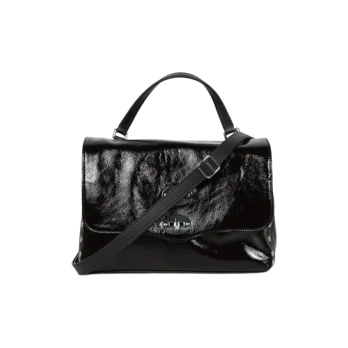Zanellato Postina Calfskin One Shoulder Handbag Women's Black