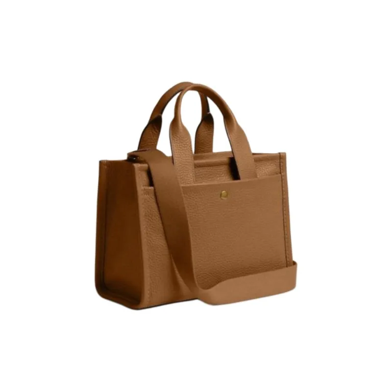 COACH Cargo Cow Leather Tote Bag, Shopping Bag, Shoulder Bag, Crossbody Bag, Handbag Medium Size Women's Honeys Brown-1
