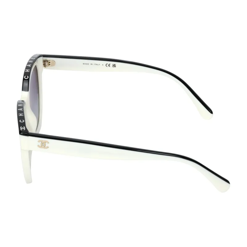 CHANEL Acetate Butterfly Sunglasses Women's White-2