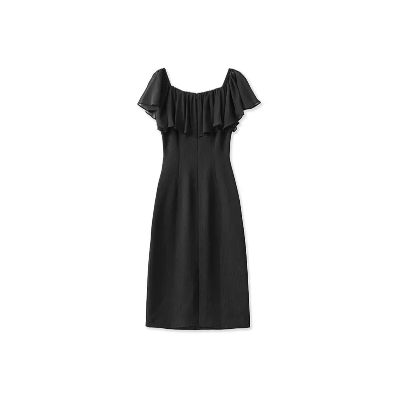 Mapping Short Sleeved Dress Women's Black-1