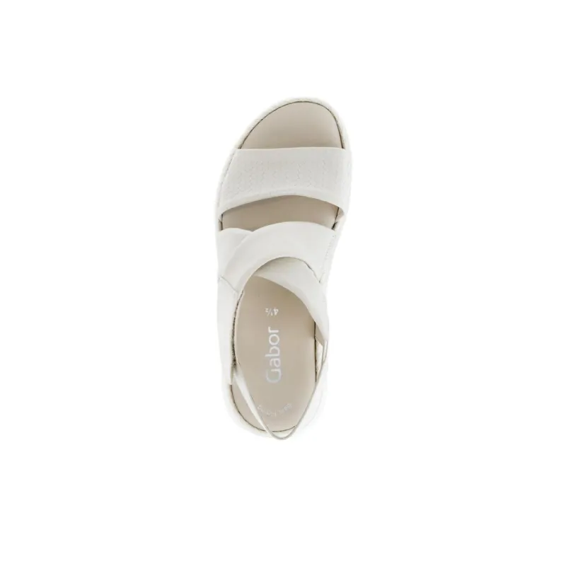 Gabor Fashion One Strap Sandals 5.5cm Women's Beige-3
