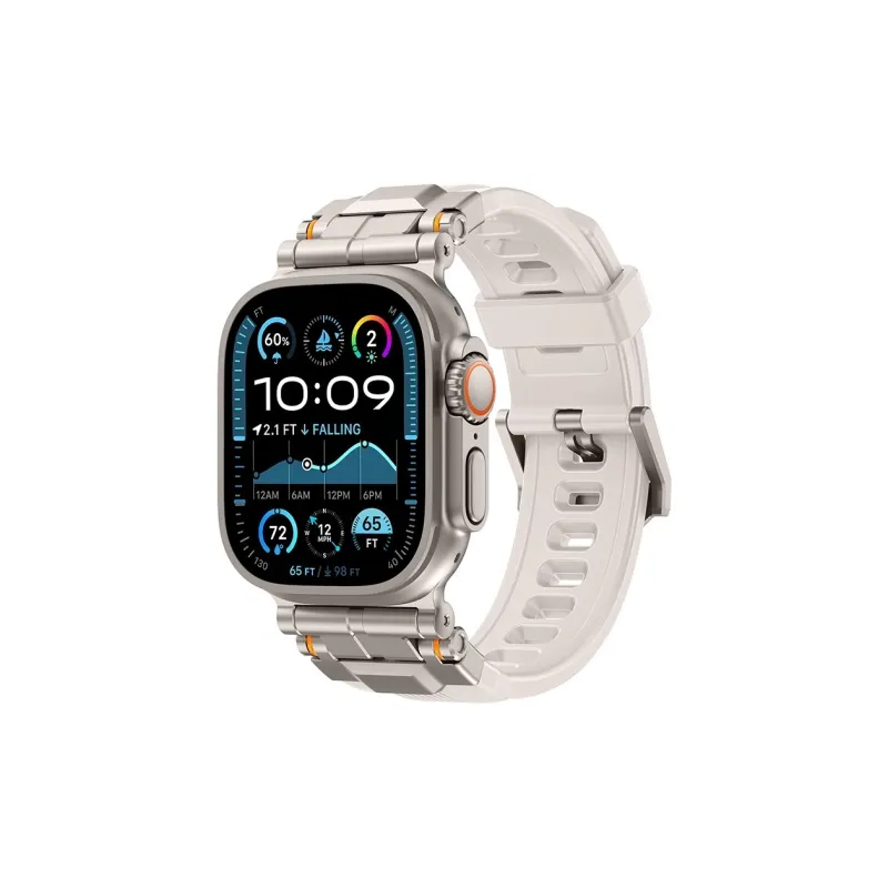 Watchbond Watch Band Apple Compatibility Silicone Material-4