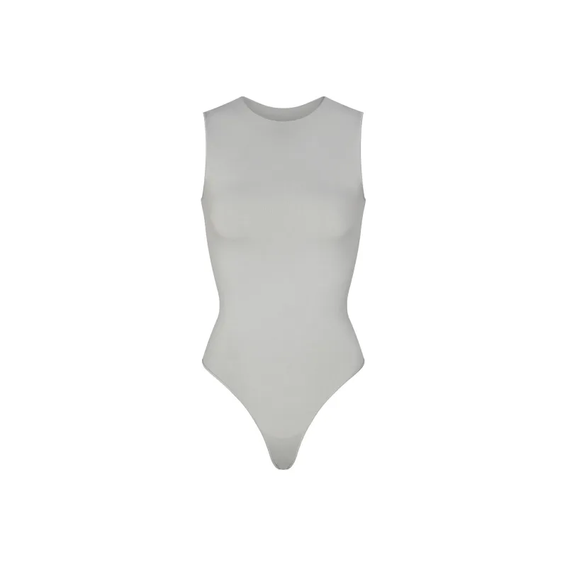 SKIMS ESSENTIAL CREW NECK SLEEVELESS BODYSUIT Bodysuits Women's LIGHT GREY/Light Gray-0