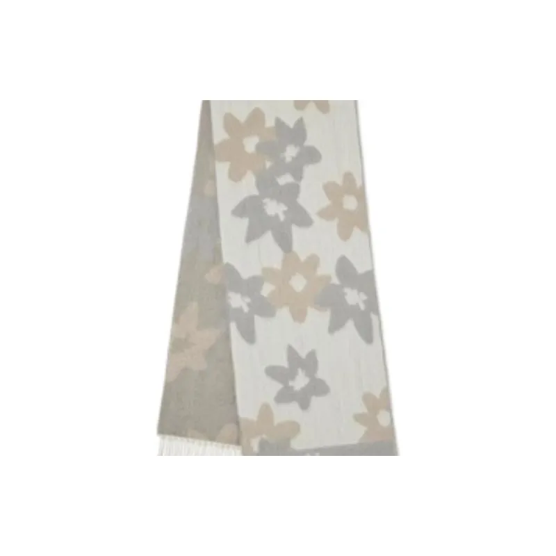 Mulberry Wool Knit Scarves Women's Light Gray-1