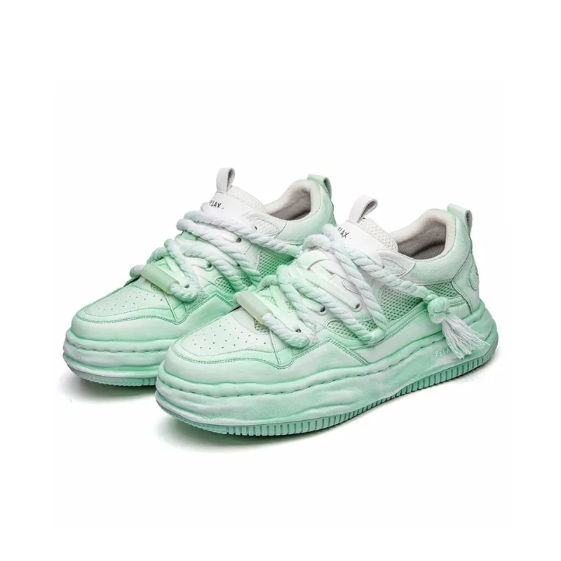 RELAXURSELF Slip Resistant, Abrasion Resistant, Breathable, Height Increasing Low Top Skateboard Shoes Unisex Gradient-25