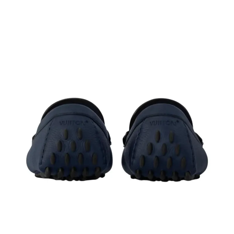 LOUIS VUITTON Silverstone Gommino Loafers Men's Dark Blue-4