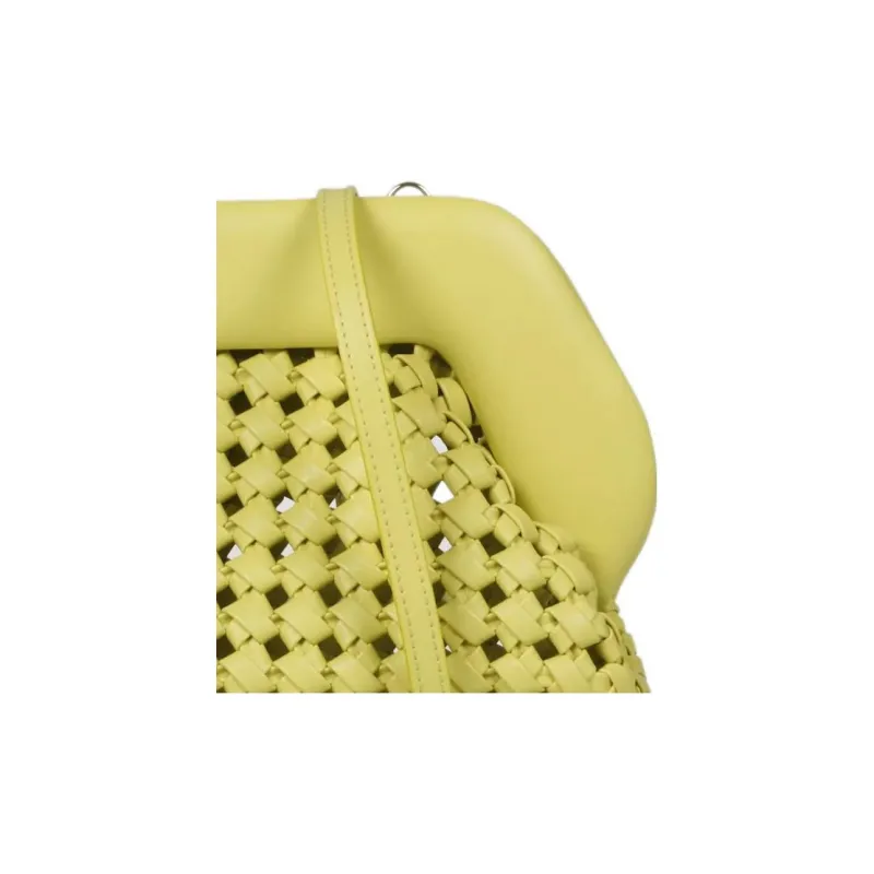 THEMOIRE Bios Nappa Leather Clutch Regular Women's Kiwi Yellow-4