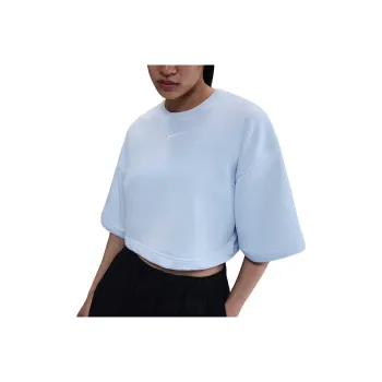 Nike Sportswear Drop Shoulder Sleeve T Shirt Women's Light Blue