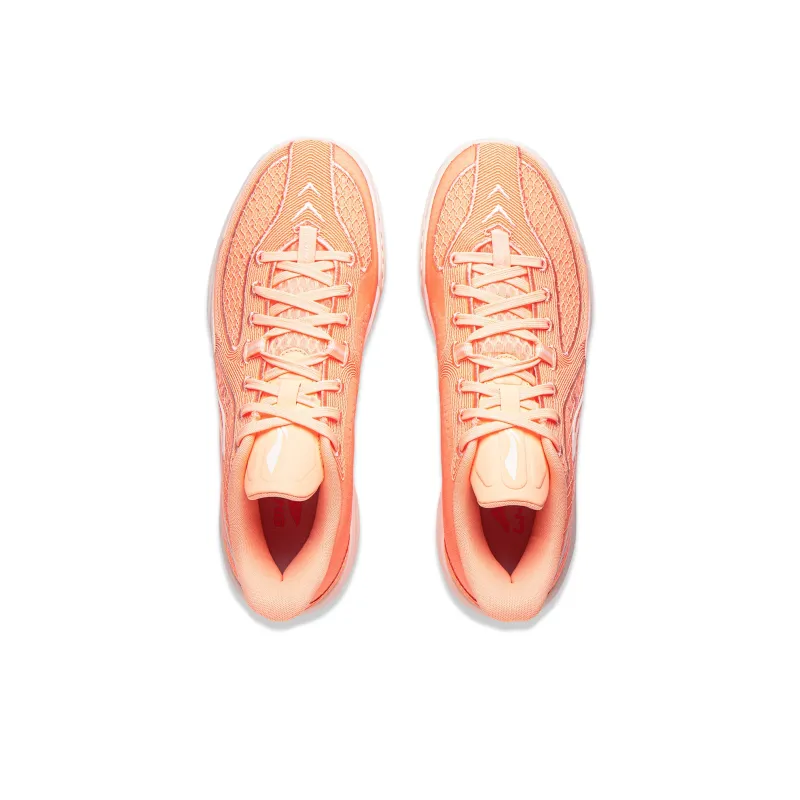 LiNing Cushioning, Slip Resistant, And Breathable Low Top Basketball Shoes Men's Fluorescent Soft Orange-3