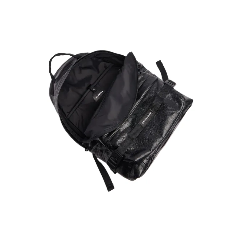 Balenciaga Army Lambskin Backpack Medium Size Men's Black-3