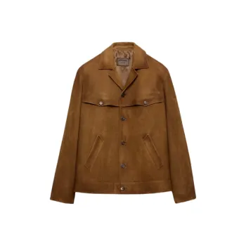 PRADA Leather Jacket Men's Smoky