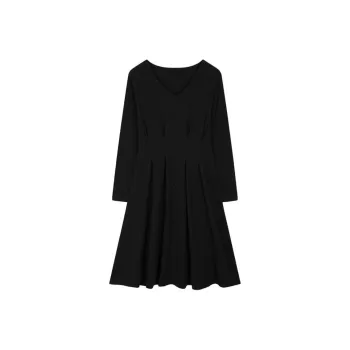 Mo Han Yi Mei Long Sleeved Dress Women's Black