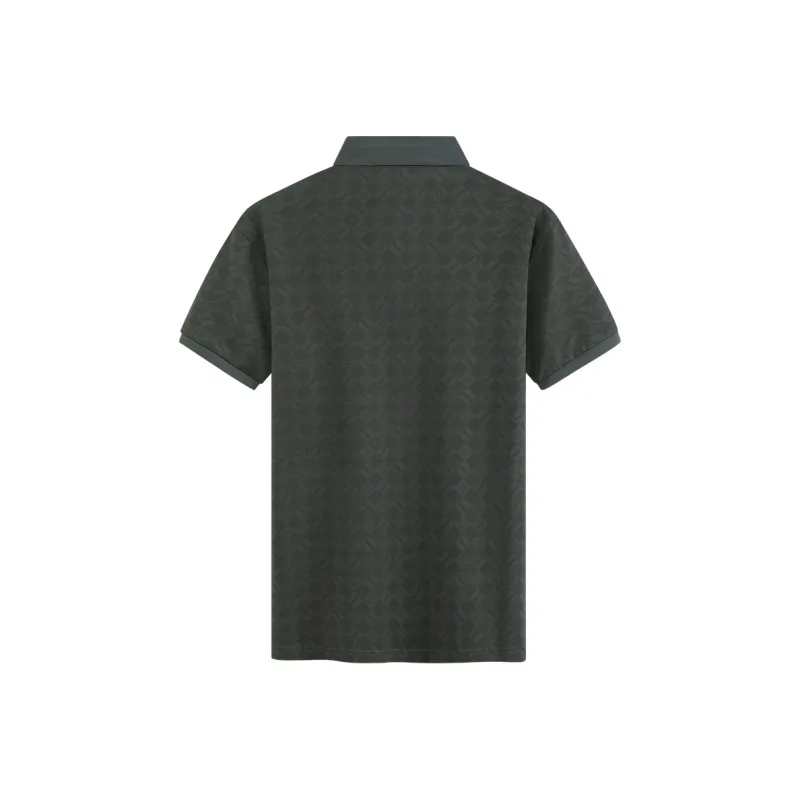 Dance With Wolves Polo Shirt Men's Gray Green-1