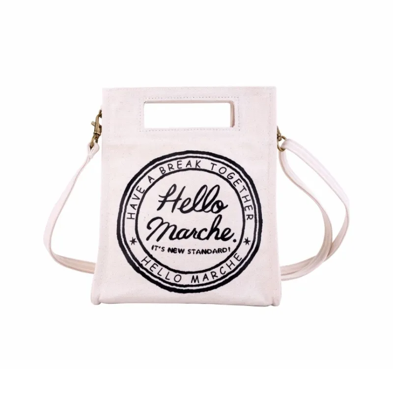 Hello Marche Canvas Bag, Handbag Regular Unisex Multicolor-0