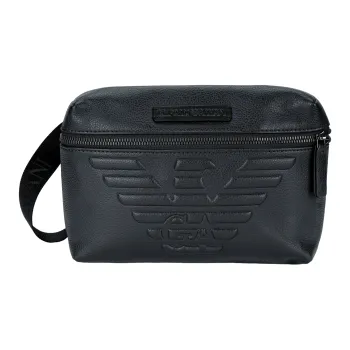 EMPORIO ARMANI Polyester With Polyurethane Shoulder Bag, Crossbody Bag Regular Men's Marine Blue