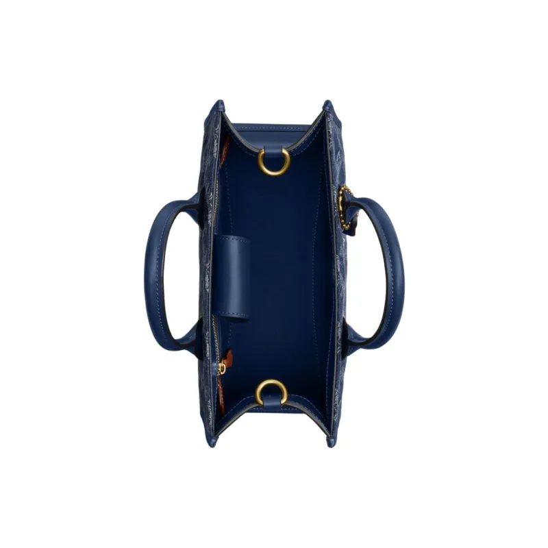 COACH Ace Fabric Tote Bag, Shopping Bag, Shoulder Bag, Crossbody Bag, Handbag Medium Size Women's Dark Blue-2