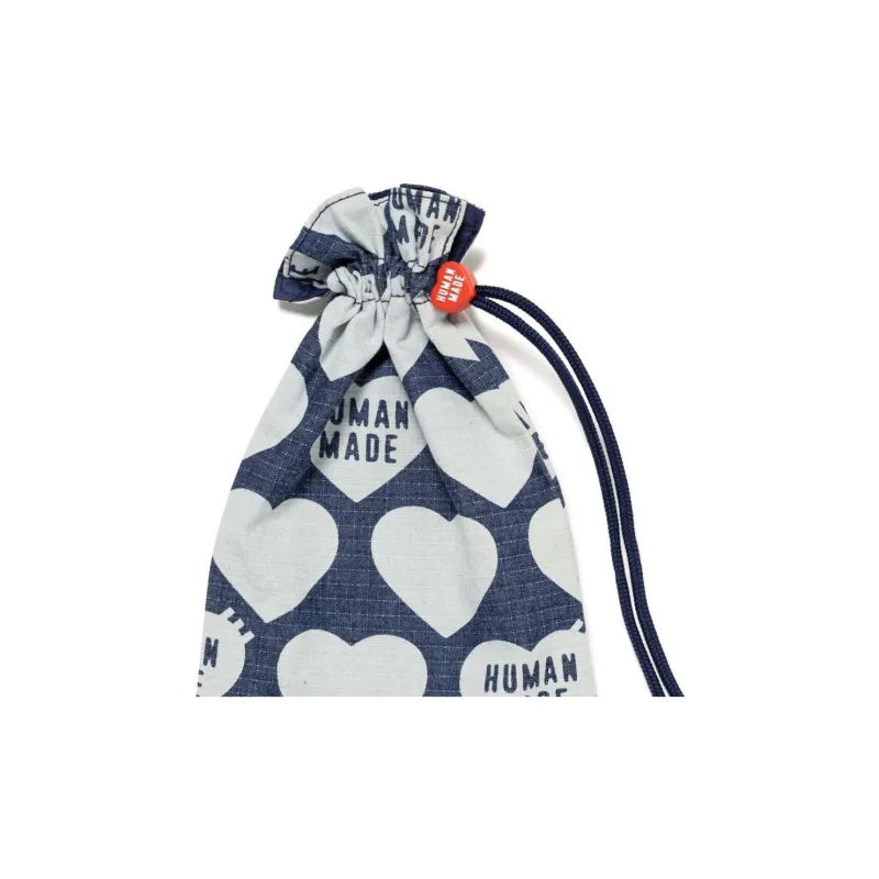 HUMAN MADE Cotton Drawstring Bag Storage Bag Trumpets Unisex Marine Blue-4