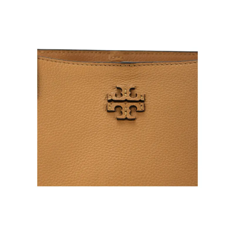 TORY BURCH McGraw Litchi Grain Leather Tote Bag Shopping Bag Handbag Shoulder Bag Women's Milk Tea Beige-4