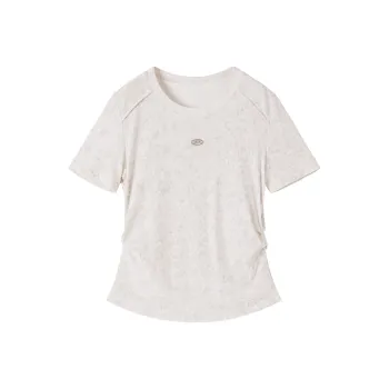XIANGYING T Shirt Women's Light Gray