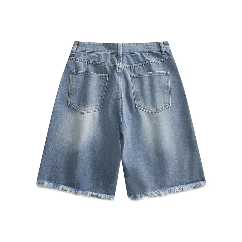 THREEAGAINTHR33 Denim Shorts Unisex-4