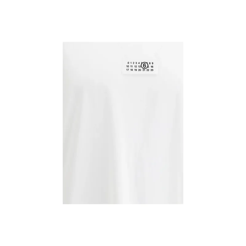 MM6 Maison Margiela Logo Patch Crewneck T Shirt-2