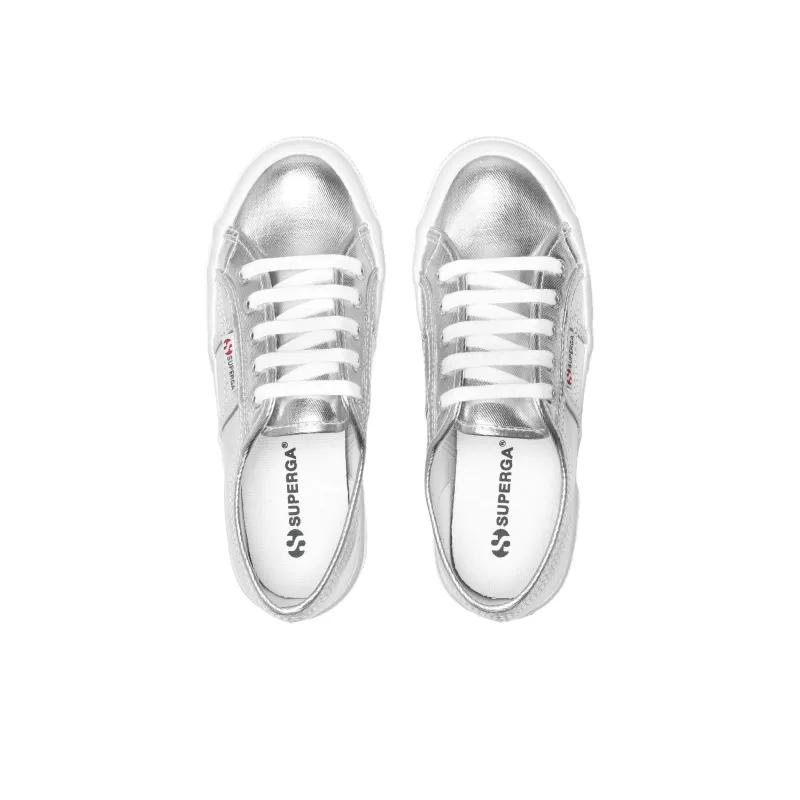 SUPERGA Abrasion Resistant Low Top Skateboard Shoes Unisex Silver-3