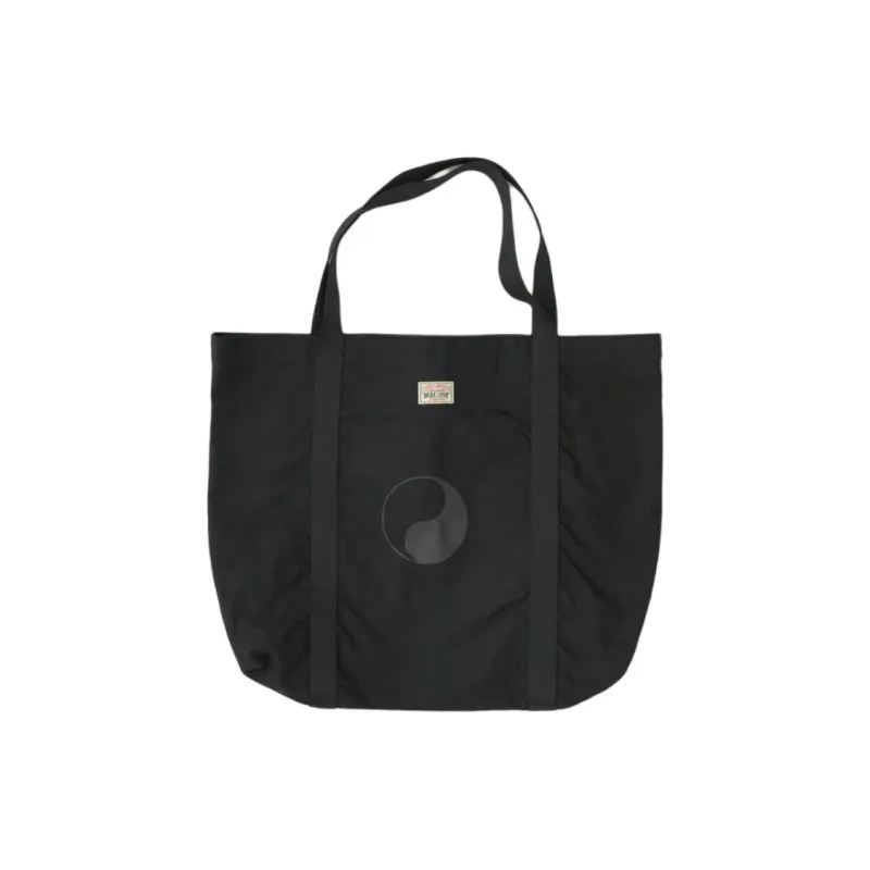 Stussy Our Legacy Collaboration Cotton Beach Bag, Tote Bag, Shopping Bag, Shoulder Bag Unisex Black/Bone/Army Green-1