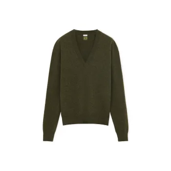 LOEWE SS24 Cashmere Sweater Women's Khaki Green
