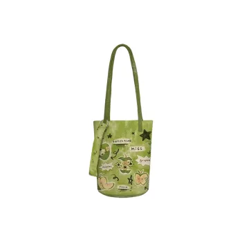 AOSONG Suede Technology Fabric Shoulder Bag Women's Green