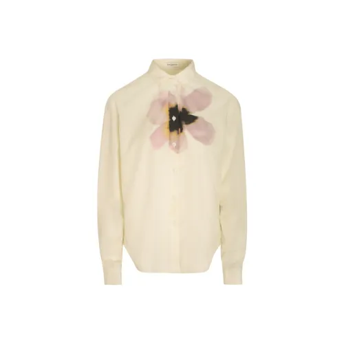 Little Pull Shirt Women's Light Yellow Print