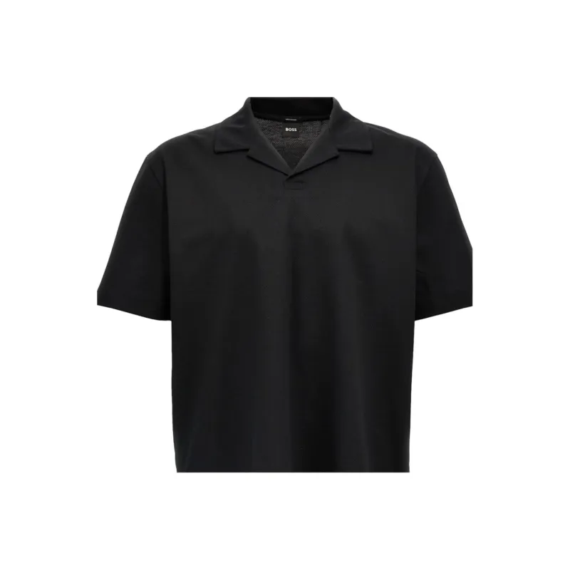 HUGO BOSS V Neck Short Sleeved Polo Shirt-3
