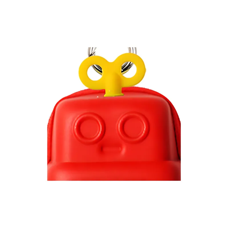 SUPERCUTE Polyurethane Key Pouch Coin Purse Storage Bag Unisex Red-1
