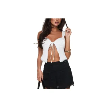 PRINCESS POLLY ALESSANDRO TOP Camisole Women's White/White